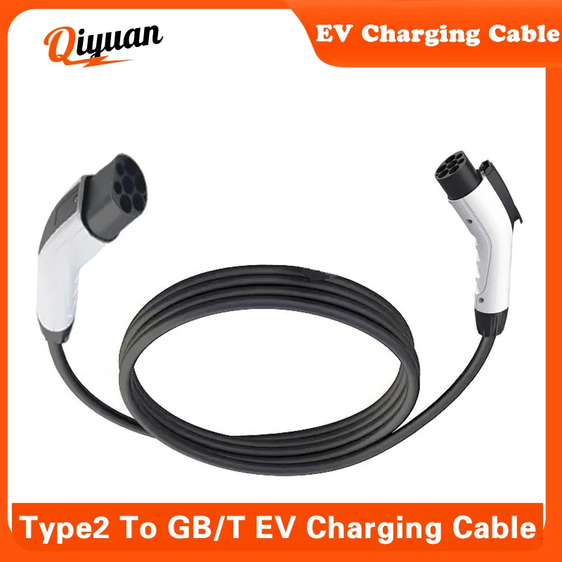 32A Type2 to GBT EV Charging Cable 3M 1Phase 7KW Electric Vehicle GB/T Car EVSE Charging Cord For IEC 62196-2 Charger Station