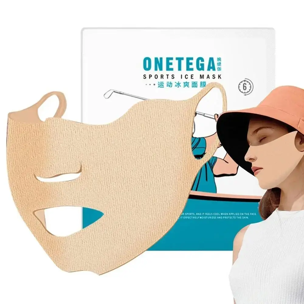 New 1Pcs Golf Jelly Facial Masque Sun Protection Face Masks Summer Outdoor UV Blocking Hydrogel Gel Mask UV Protection