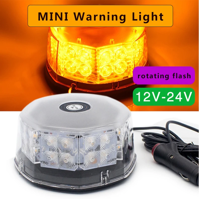 32 LED Truck Car Strobe Warning Flashing Rotating Beacon light Emergency Traffic Safety Signal Light with Magnet