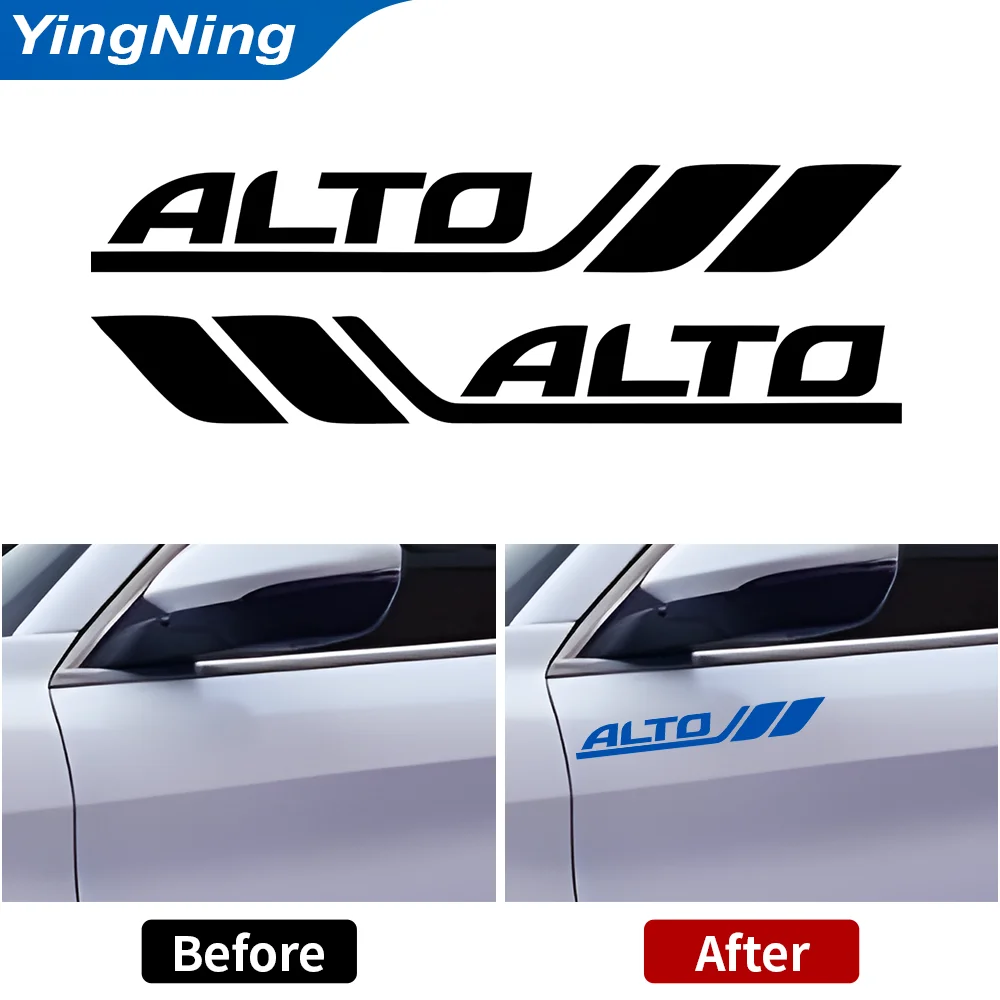 2pcs Car Body Side Sticker Car Reflective Decorative Bumper Leaf Plate Door Vinyl Decal Sticker For Suzuki ALTO Auto Accessories