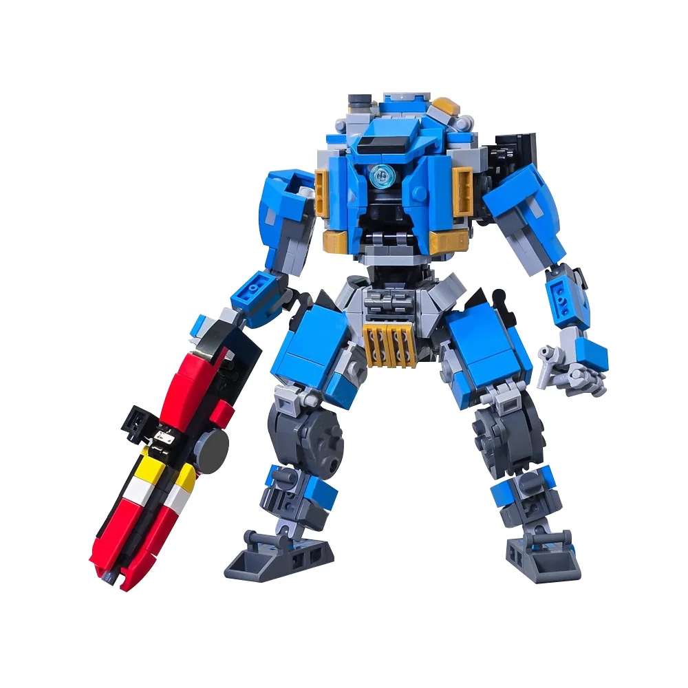 MOC Ion Prime Titan Model Building Blocks Titanfall 2 Game Figure Combat Activity Mecha Rifle Shooting Robot Brick Toy Gift