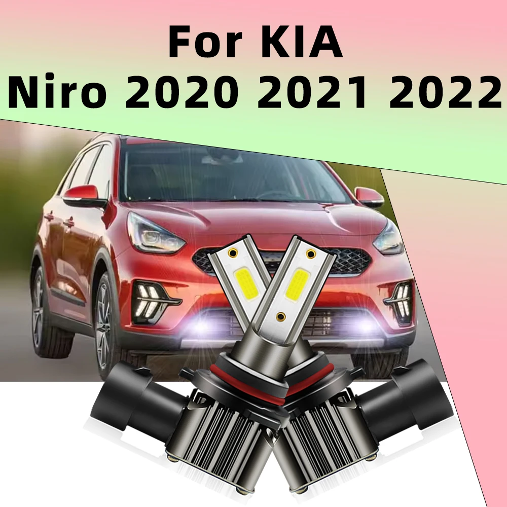 

2Pcs Led Car Fog Lamp For Kia Niro 2020 2021 2022 (Only fit fog lamp is halogen model) LED Front Fog Light Bulb Canbus Accessory