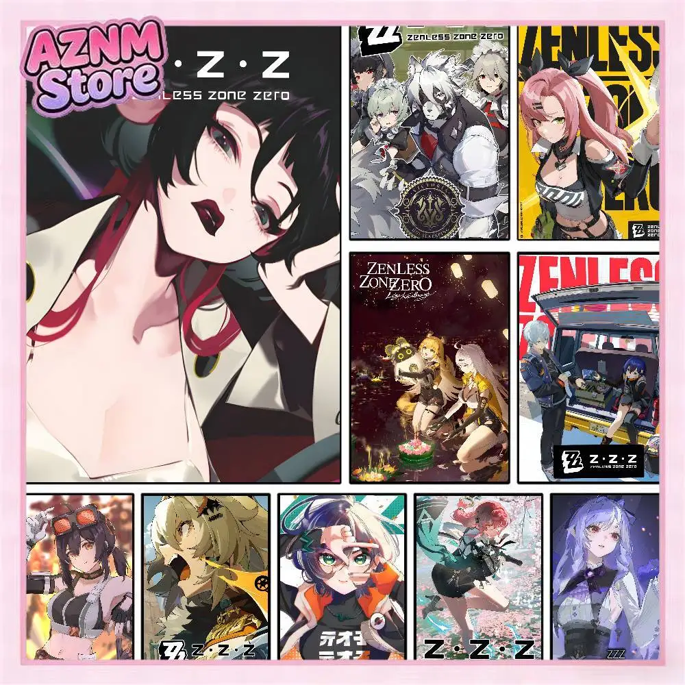 Video Game Zenless Zone Zero Poster HD Sticky Wall Waterproof Home Living Room Bedroom Dorm Bar Aesthetic Decoration