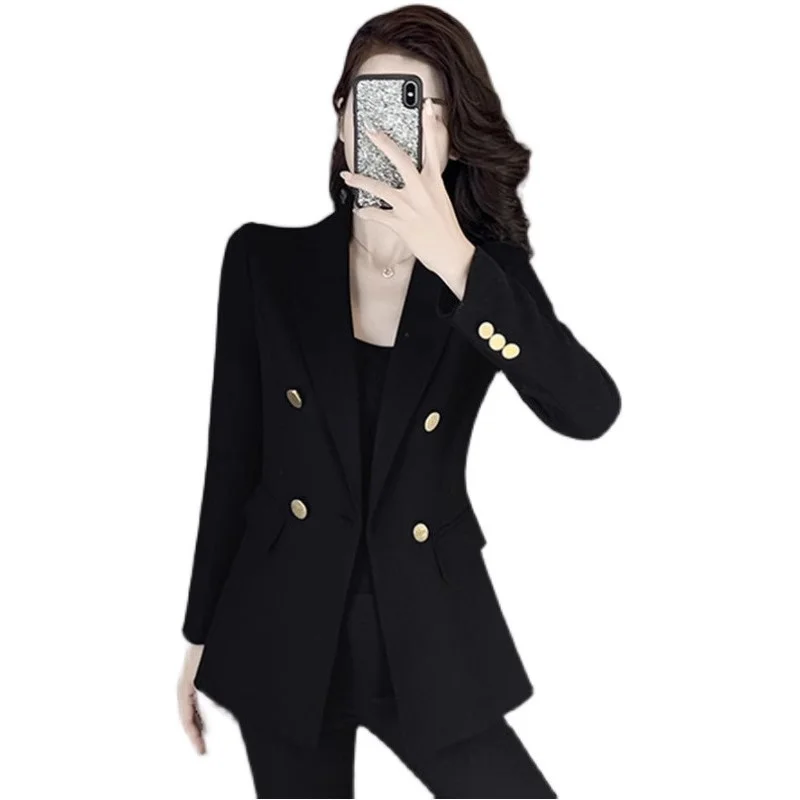 Spring Autumn 2023 New Explosive Female Small Suit Jacket Fashion Loose Temperament Trend Slim Suit Top Solid Color Commuting X1