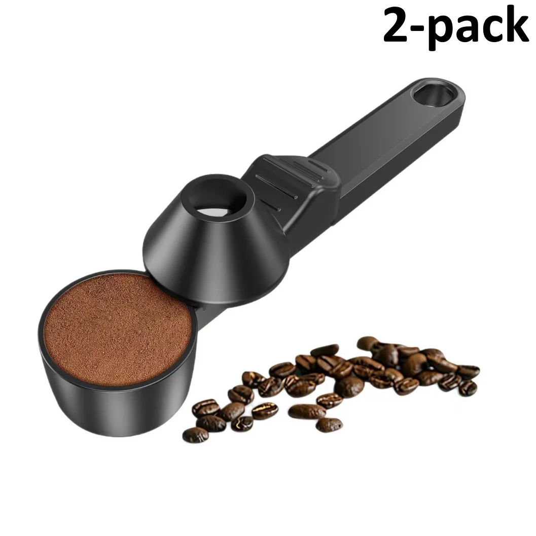Portable Sliding Lid Coffee Powder Scoop Precise Dosing Leak-Proof Brewing Spoon Universal for Milk Powder