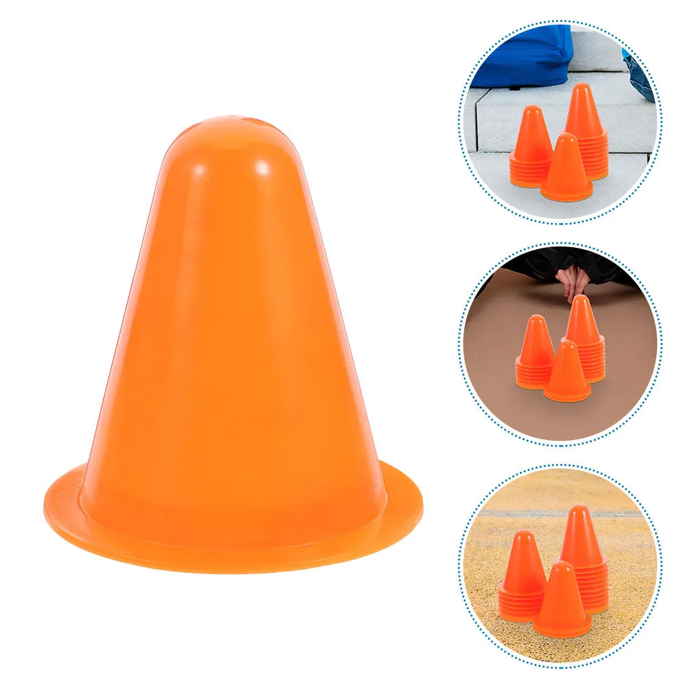 

20Pcs Plastic Roller Skating Marker Cones Bright Small Stackable Agility Training Cones for Sports Drills Cycling Football