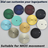 NH35/NH36 movement DIY accessories none/single/double calendar frosted texture enamel texture 28.5mm dial blank dial NH35 dial