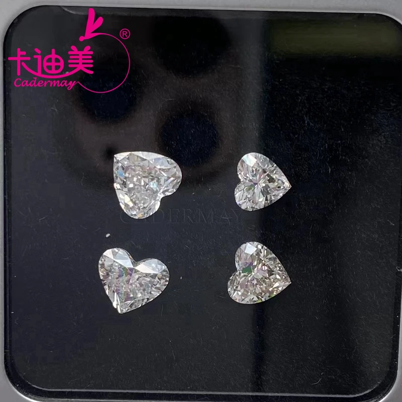 CADERMAY Heart Cut Meele D VS1 Clarity HPHT Lab Grown Diamond Loose Stone Melee Stones For Fine Jewelry Making