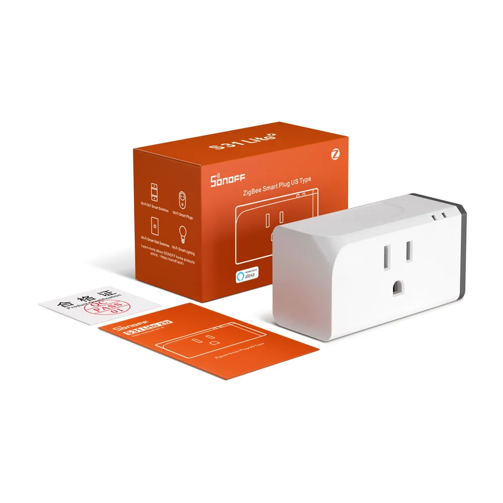 SONOFF S31 Lite ZB US Zigbee Smart PLug 15A  Smart  Zigbee Socket Plugs Works Voice Control With SmartThings Hum Alexa eWeLink