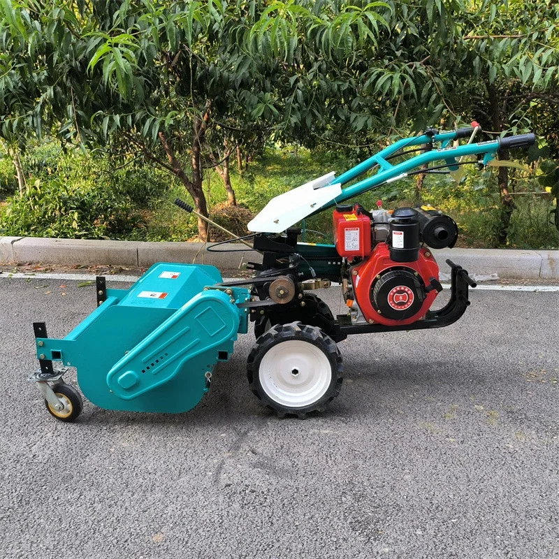 Agricultural Waste Grass Crushing Machine Hand Push  Lawn Mower   Weeding Lawn Mower