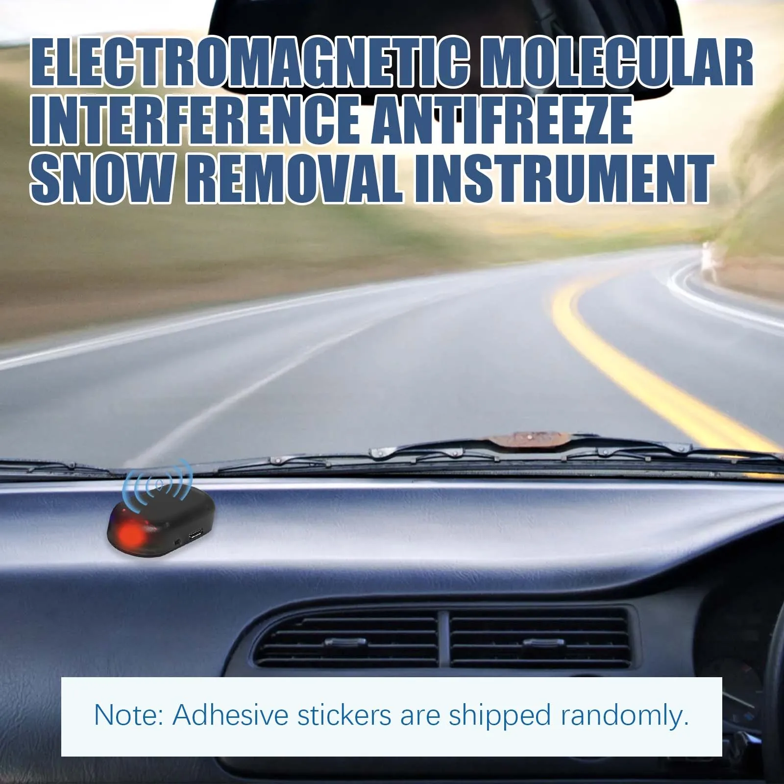 Antifreeze Car Electromagnetic Molecular Defroster Front Rear Windshield Car Snow Removal Instrument Solar Antifreeze De-icer