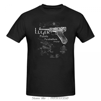 German Luger Parabellum Pistole T-Shirt Summer Oversized Tshirt Men Fashion Short Sleeve Tees Casual Fitness T Shirt