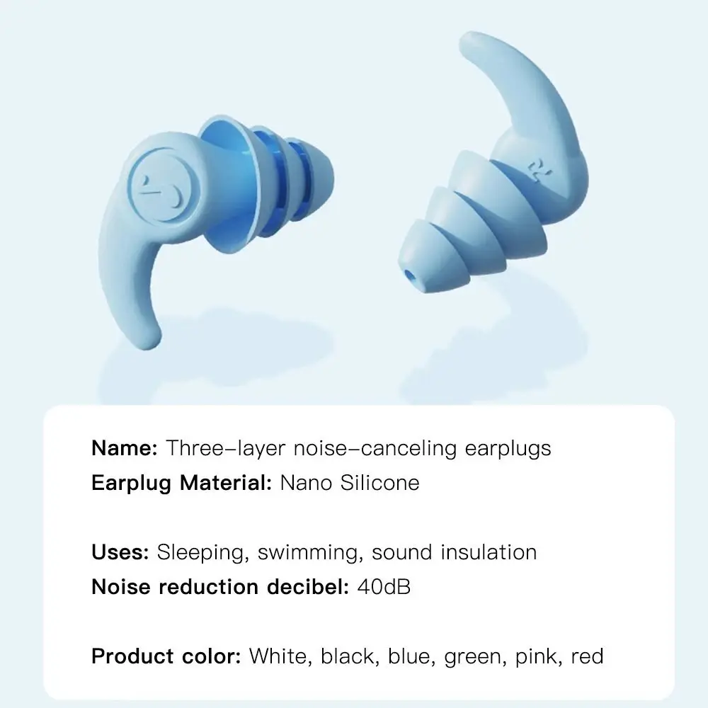 Anti Noise Silicone Earplugs Waterproof Swimming Ear Plugs For Sleeping Diving Surf Soft Comfort Natation Swimming Ear Protector