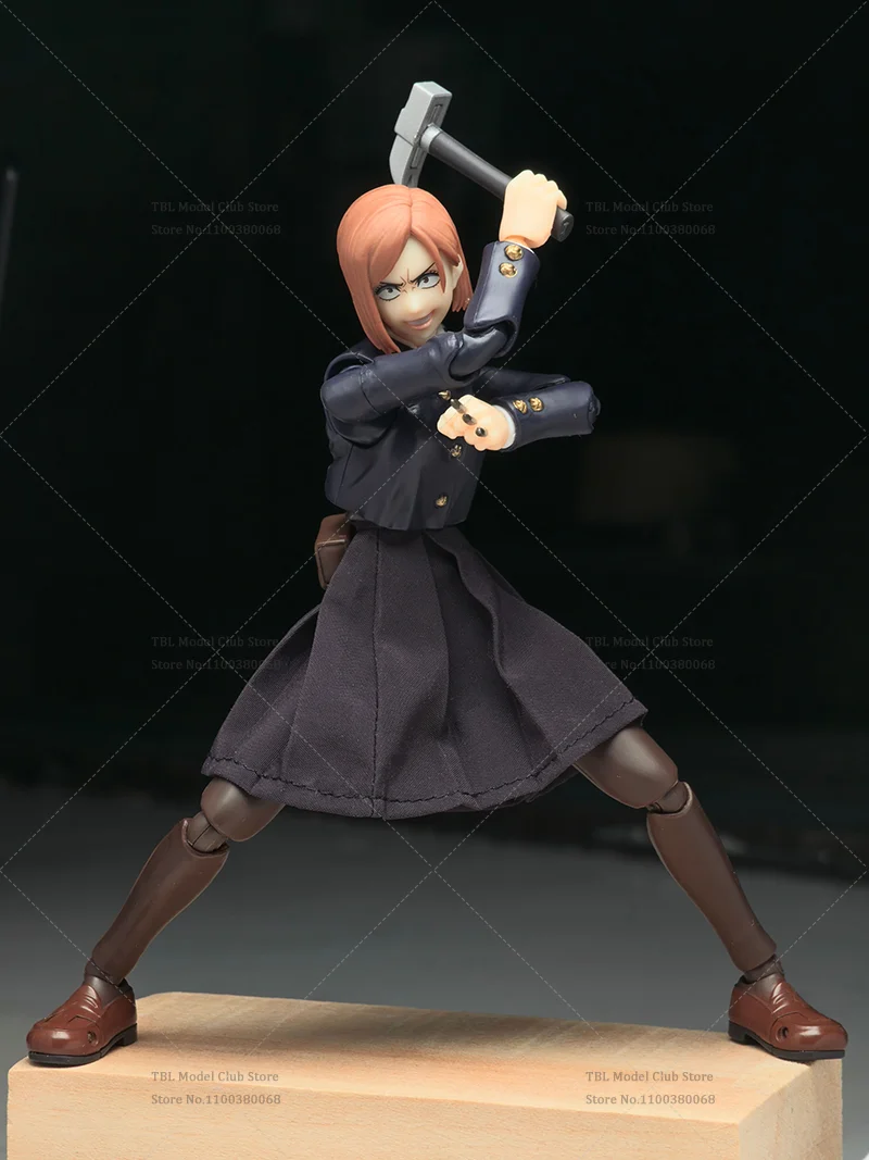 1/12 مقياس الملابس النسائية Jujutsu Kaisen Kugisaki Nobara انمي ياباني لبانداي shf 6 بوصة عمل الشكل الجندي المشهد
