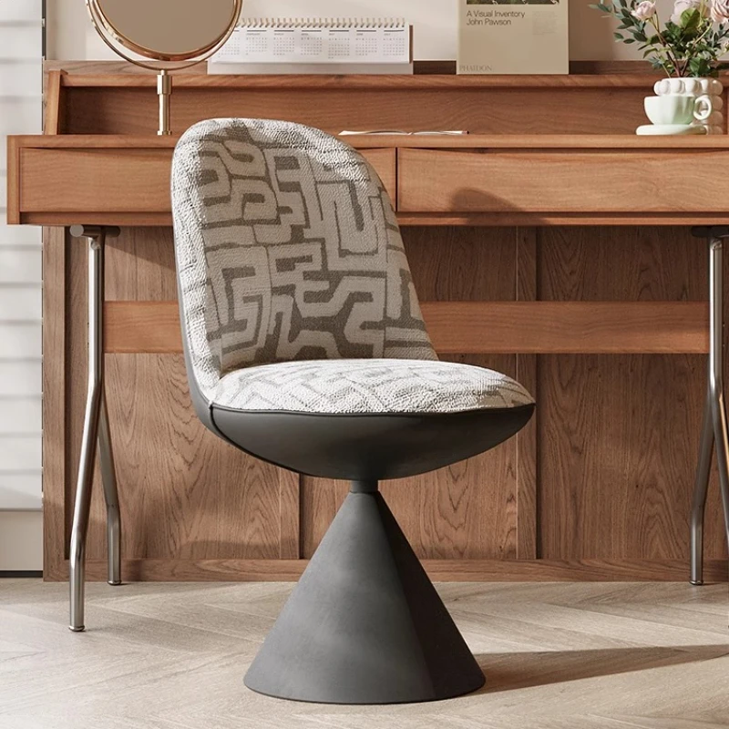 مقعد دوار إيطالي حديث، مقعد مكياج بتصميم إبداعي لأثاث غرفة النوم، طاولة تزيين قابلة للدوران/كرسي مكتب الدراسة