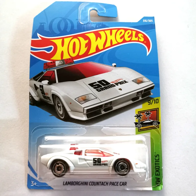 2018-316 HOT WHEELS 1:64 LAMBORGHINI COUNTACH PACE CAR diecast car model gifts