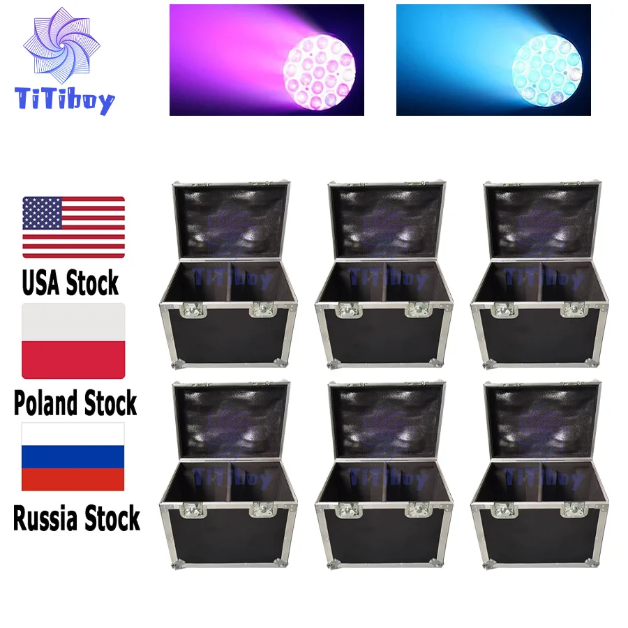 

0 налог 6 шт. Flycase для Zoom Lyre Wash Dmx 19X15W Led Wash Zoom Rgbw движущаяся головка стробойный прожектор для диджея ночного клуба дискотеки