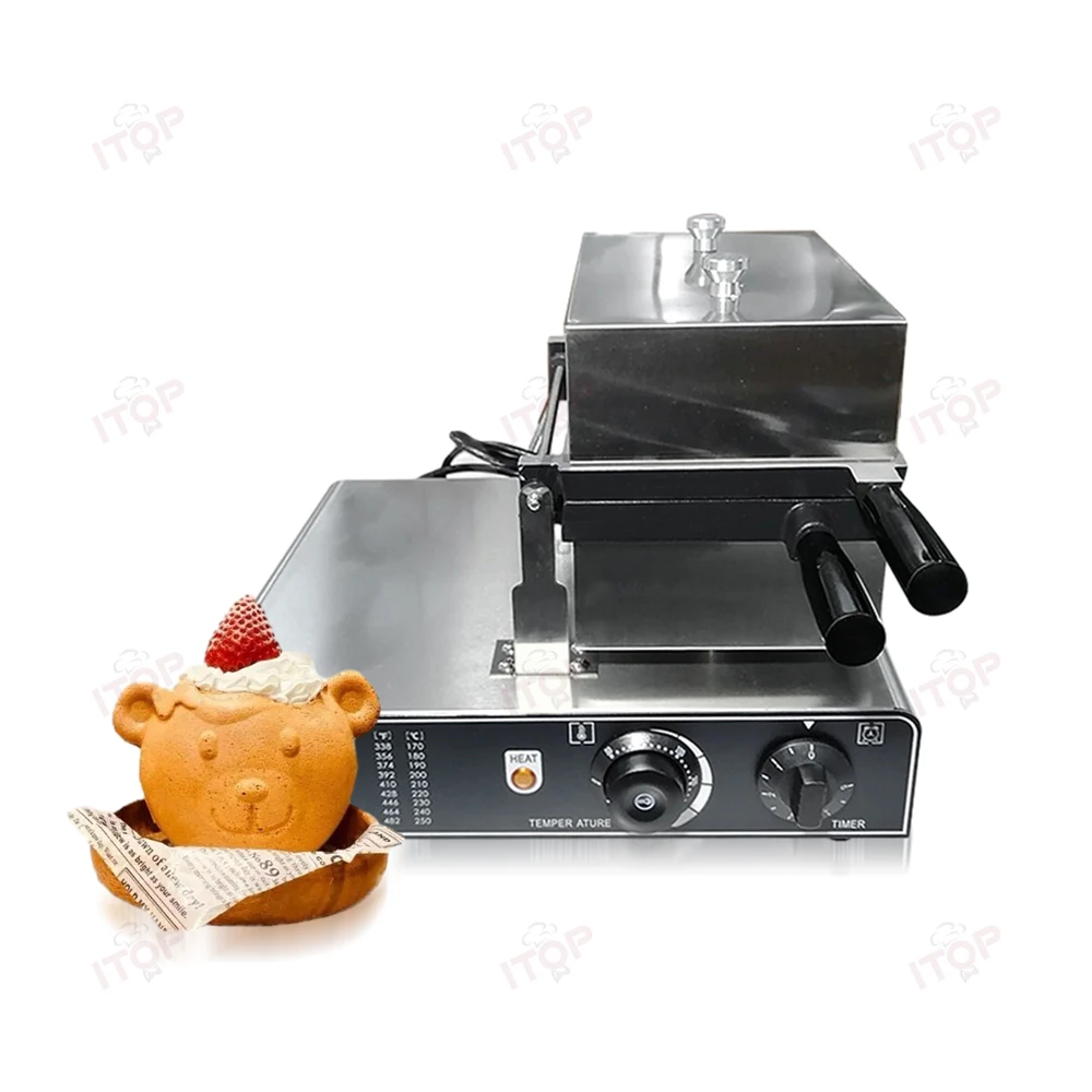 China Factory Commercial Bear Cake Waffle Maker/automatic Taiyaki Machine/stuffed Cake Making Machine