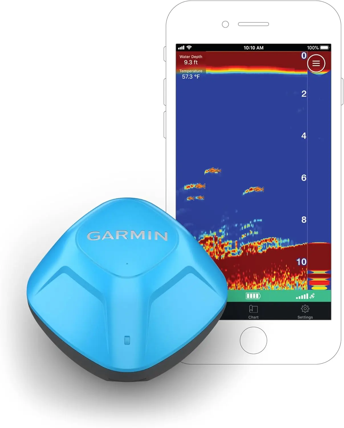 Castable Sonar, Pair with Mobile Device and Cast from Anywhere, Reel in to Locate and Display Fish on Smart image 4