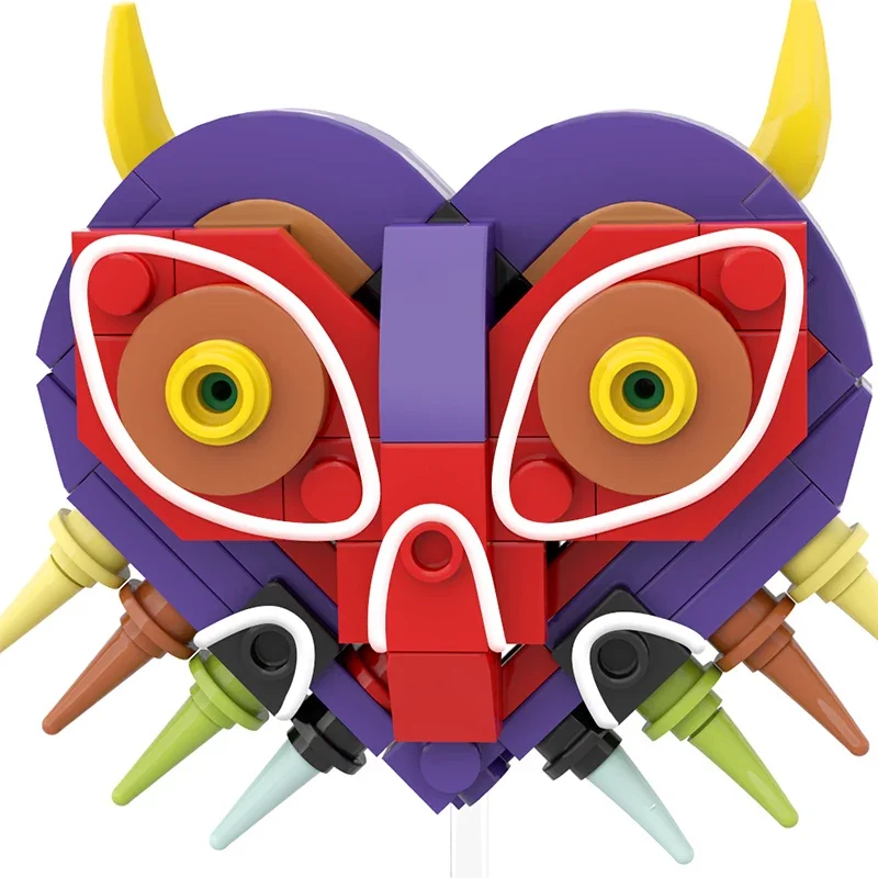 Moc Skull Kid Majora\'s Mask Building Blocks Set Action Game Teared of the Kingdom Props Bricks Toys For Children Gifts