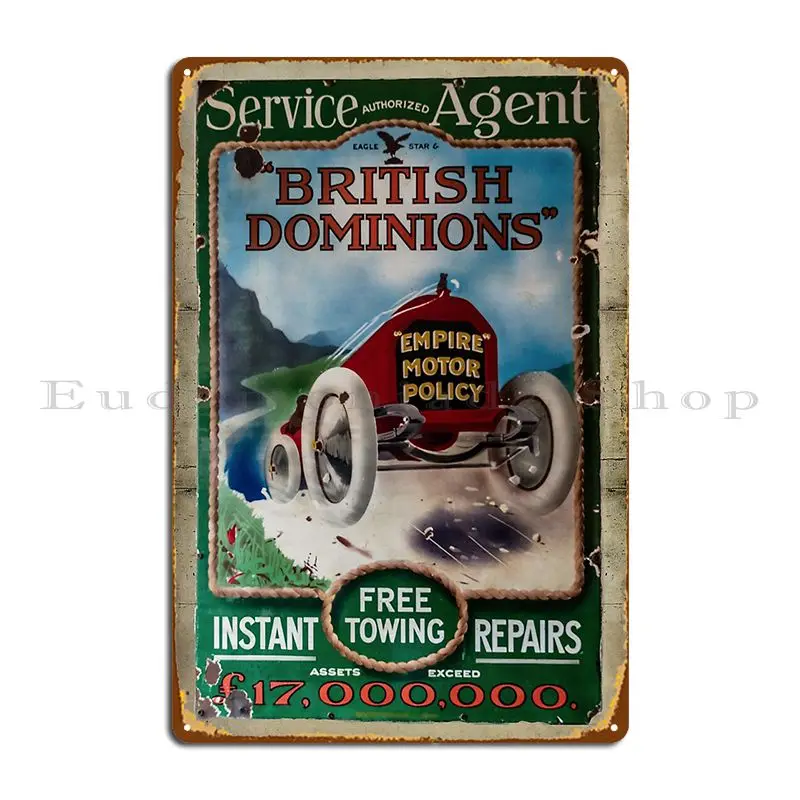 British Dominions Metal Sign Poster Design Custom Classic Wall Cave Customize Tin Sign Poster