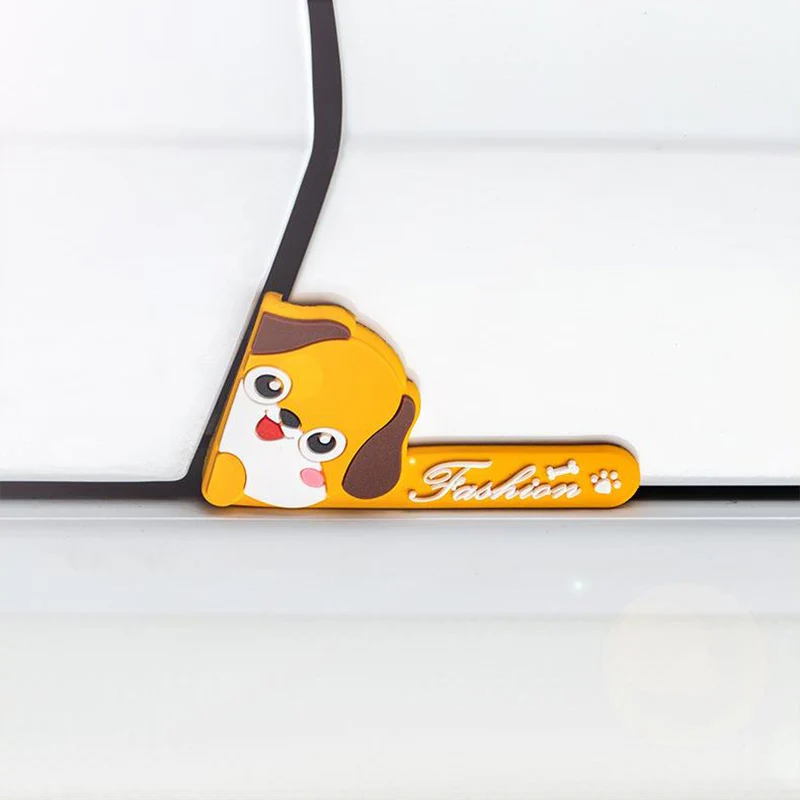 4PCS car door corner anti-collision sticker cartoon cute body door edge anti-collision rubber strip for opening the door anti-co