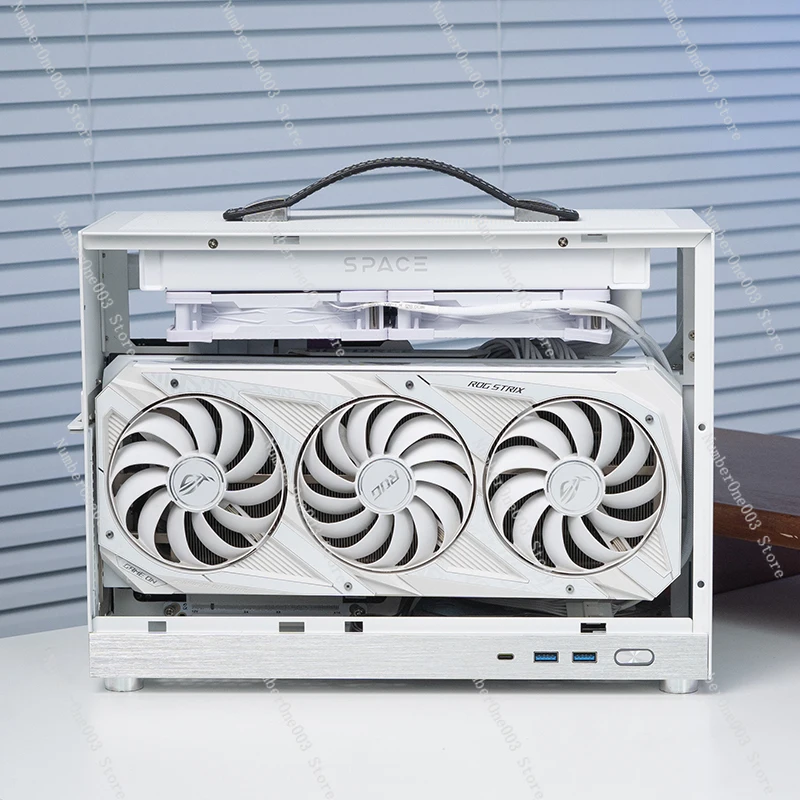 

Портативный мини-корпус для ПК Shanlin S450 с ручкой, портом Type-C и поддержкой жидкого охлаждения 240 мм