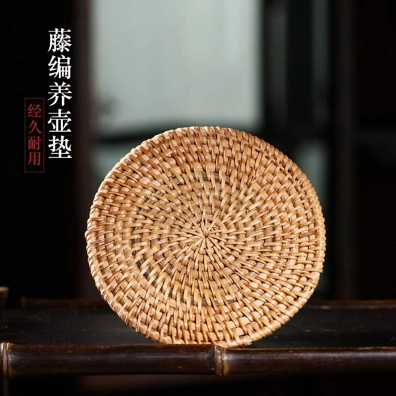 Tibetan Pot World Vine Cup Mat Indonesia Pure Handmade Weaving Insulation Kung Fu Dry Soaking Holder