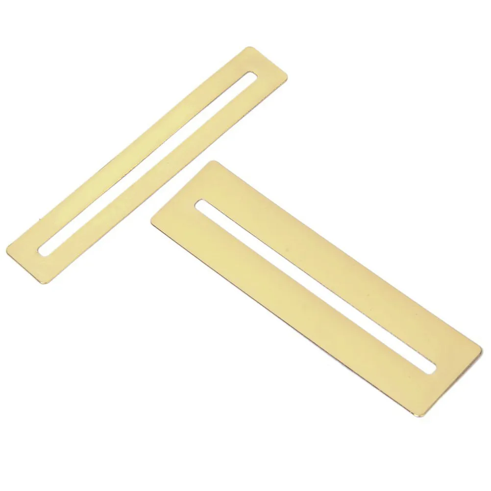 2Pcs Golden Stainless Steel Guitar Fretboard Protector 78x13mm 78x22mm 3Mm Slot Flexible Radius Compatible for Fret File Polish