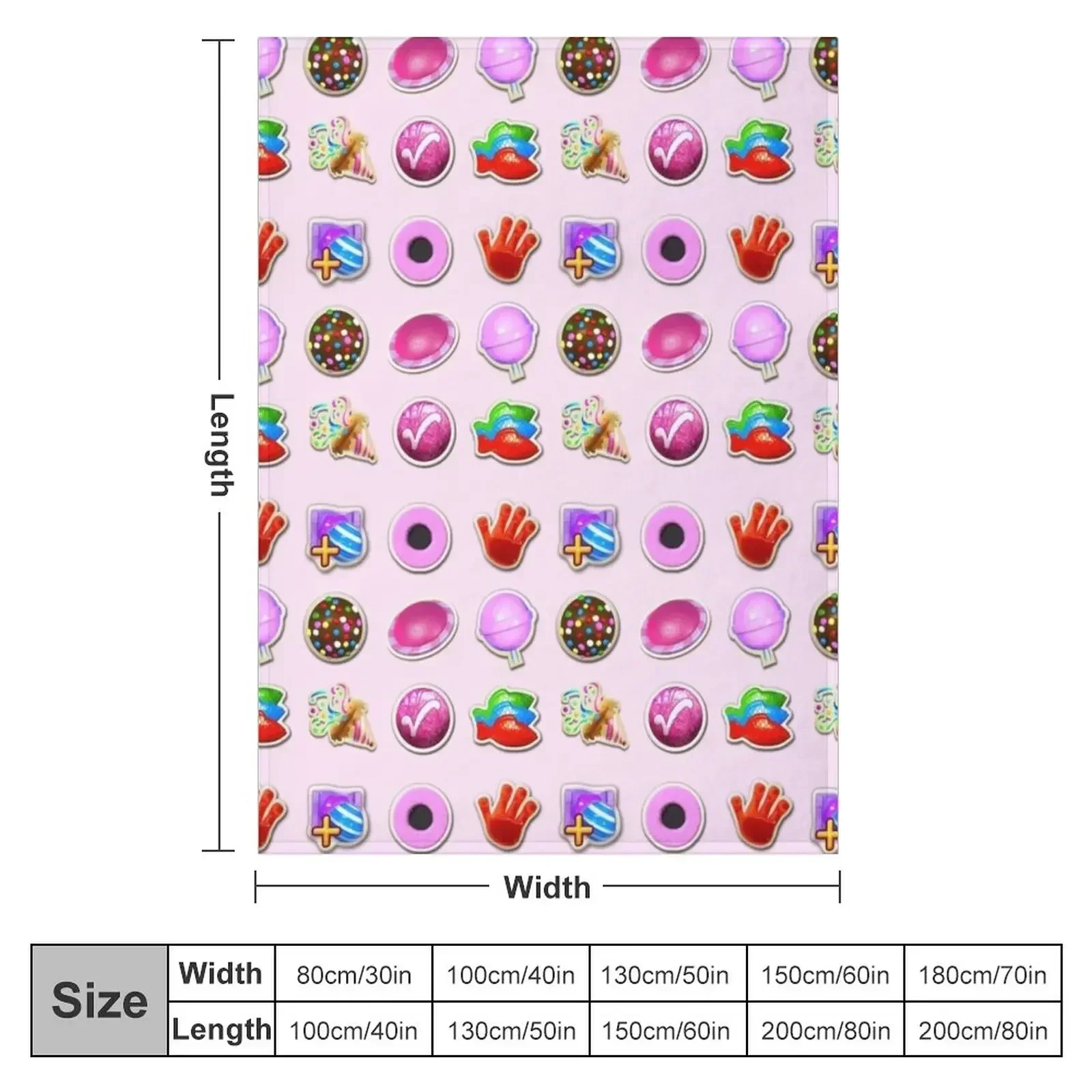 Booster Stash Candy Crush Throw Blanket Thermals For Travel Nap Picnic Blankets