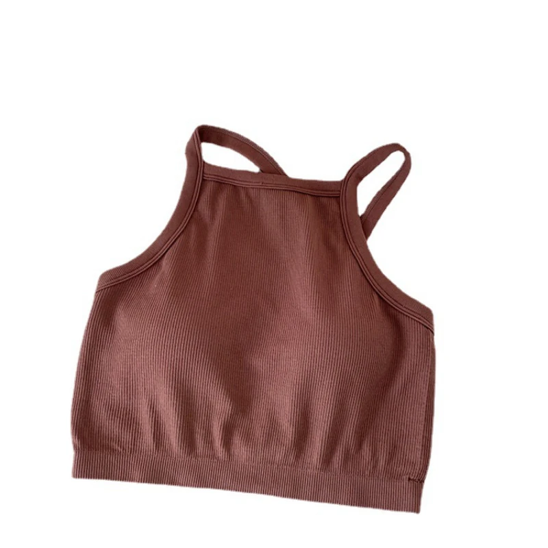 Dames Katoenen Ondergoed Tube Tops Sexy Effen Kleur Top Mode Push-Up Bh Vrouw Outdoor Korte Tank Up Vrouwelijke Lingerie