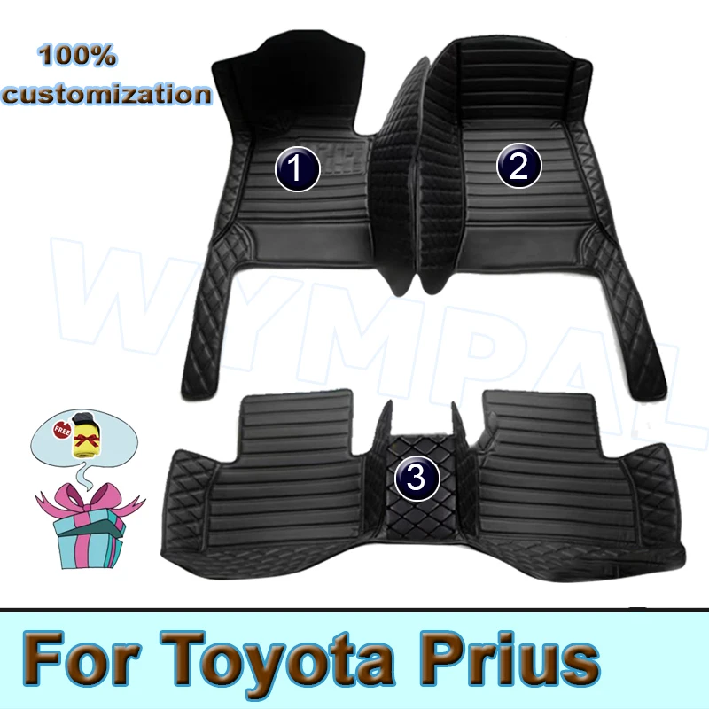 

Автомобильные коврики для Toyota Prius XW20 2003 ~ 2009, прочные коврики, кожаный коврик, комплект напольных ковриков против грязи, автомобильные аксессуары 2004 2005 2006