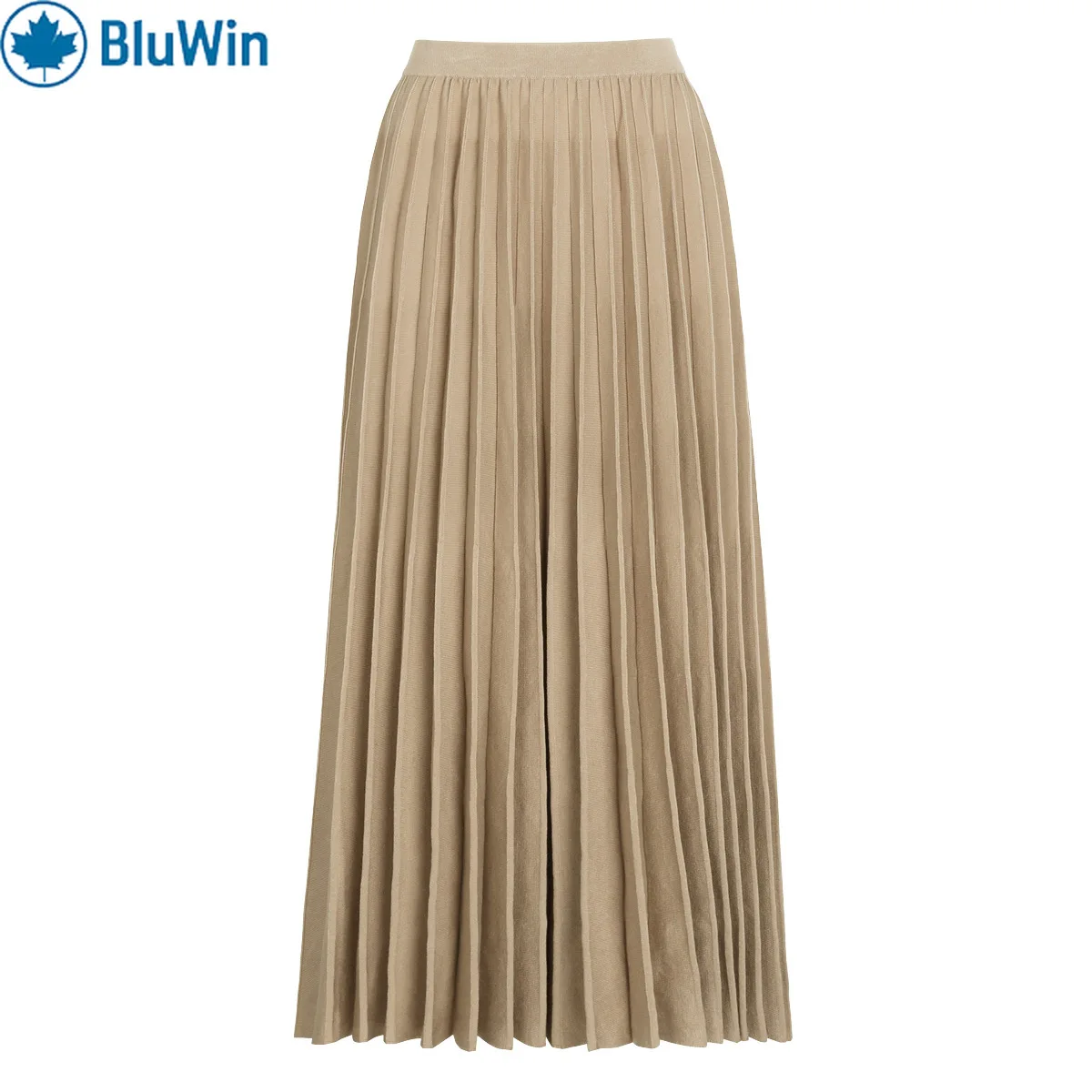 

URBANCHIC 3Colors Trendy Pleated Knit Long Skirt – High Waist Slimming Maxi Skirt Influencer Style