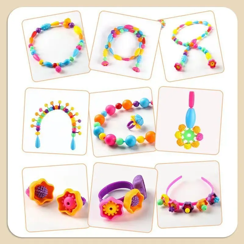 装飾ビーズ子供女の子プリンセスジュエリー作成キットクリエイティブネックレスブレスレットリング DIY 理想的なクリスマス誕生日ギフト