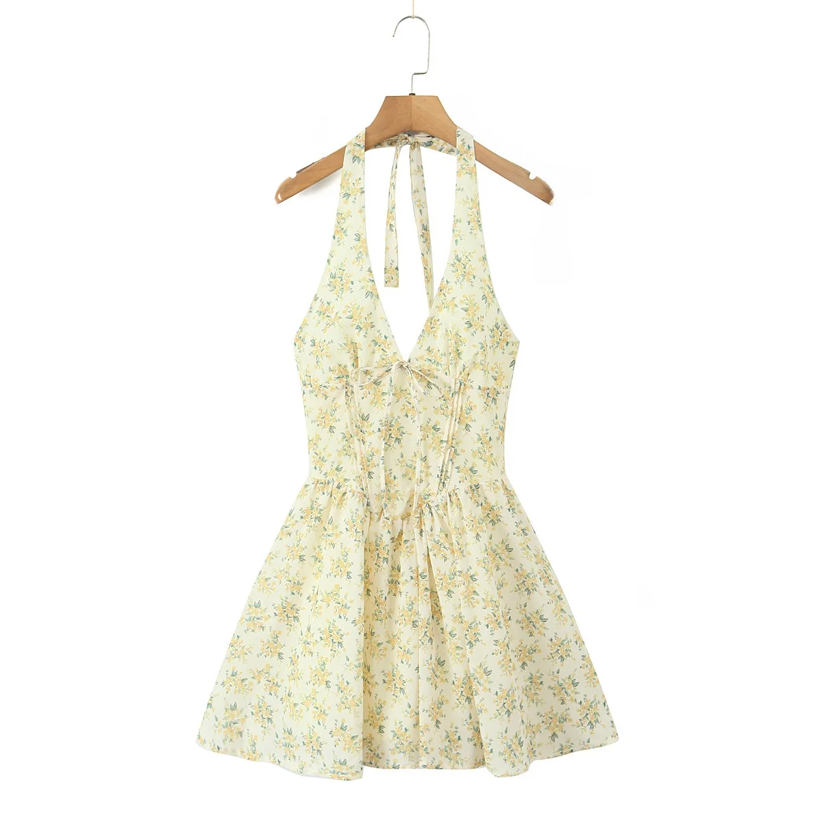 

Summer 2025 Sexy Bal Floral Print ter Dr Women's Retro Pure Desire Slim Fit Gown V-Neline Casual A-Line Skirt