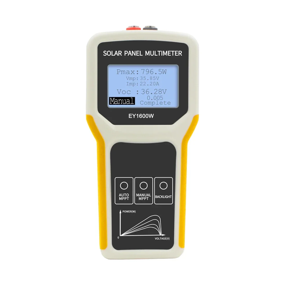 EY1600W MPPT LCD Display Solar Panel PV Tester Kit Smart Current Voltage Multimeter Tester Digital Meter Solar Power Tester VOC