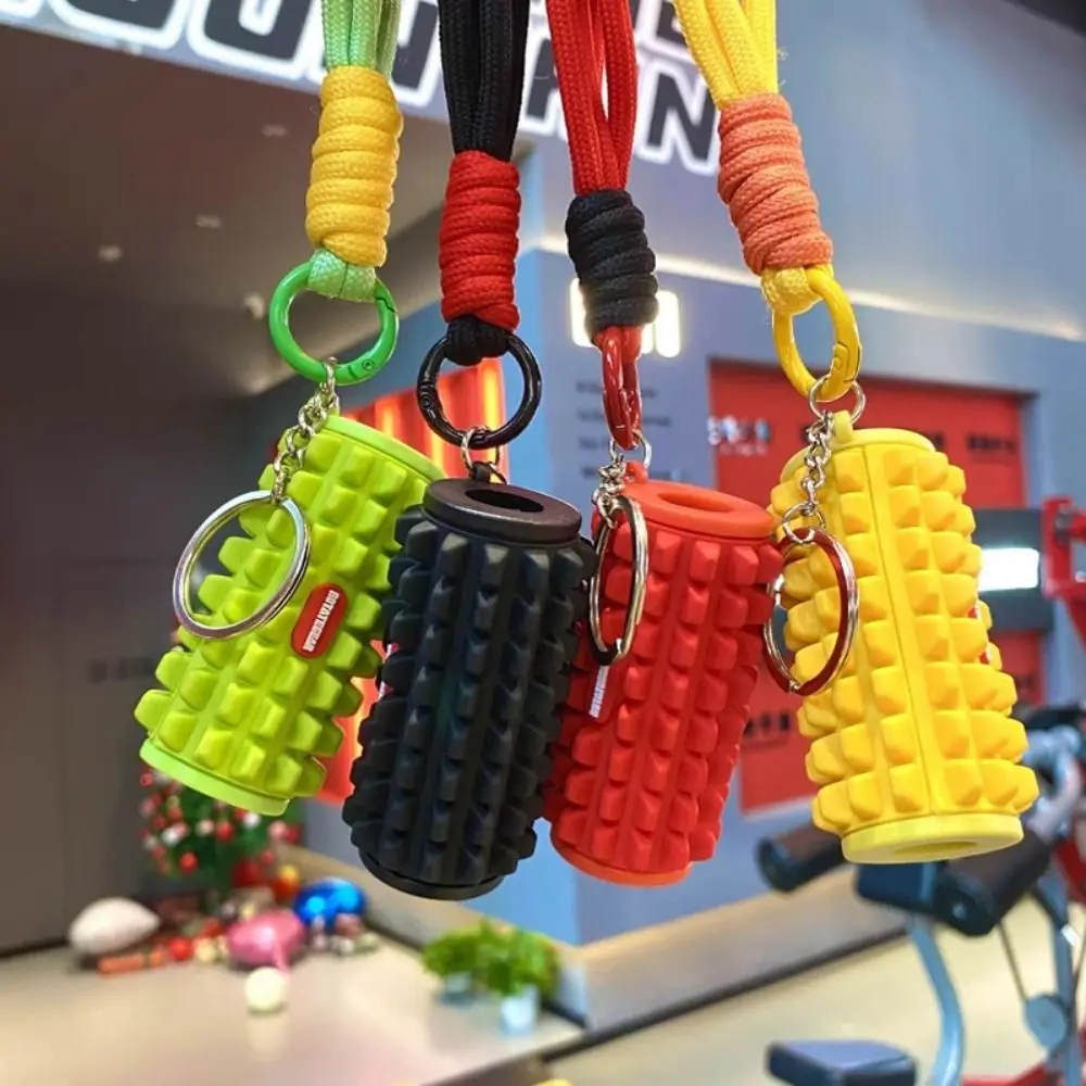

Hand-Woven 3D Foam Shaft Key Chain Nylon Rope Bag Decoration Mini Fidget Toy Ins DIY Yoga Keychain Fitness Enthusiast
