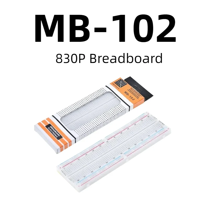 MB‑102 Solderless Breadboard 830 Points White Experiment Circuit Board 165×55×10mm Prototype Bread Board For Arduino DIY