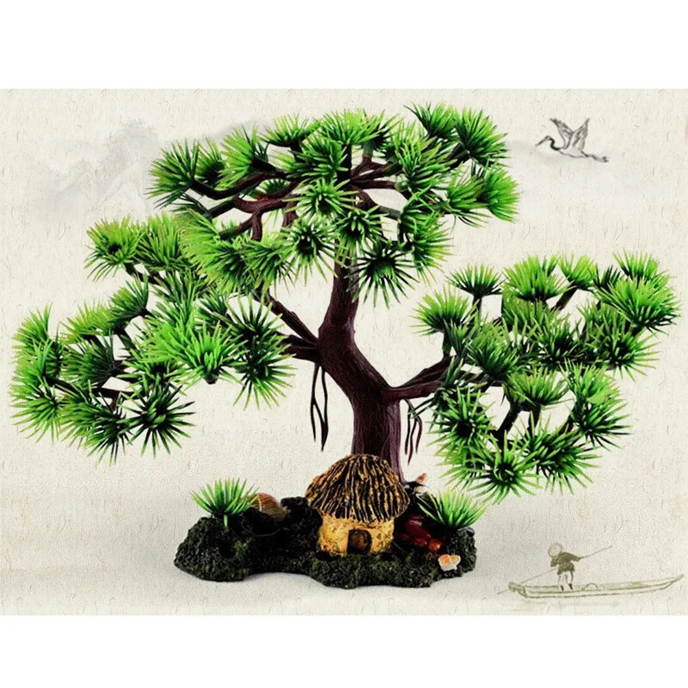 

Simulated Pine Bonsai Resin Aquarium Plant Fish Tank Decoration Artificial Pine Landscape Underwater Fish Tank Decoration