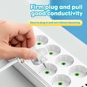 EU Plot Ac Power Strip, Multitap Extension Cable, 4 -port USB electric outlet, fast charging, multiprise network filter 8 Main Sales USB Line Filter - №7