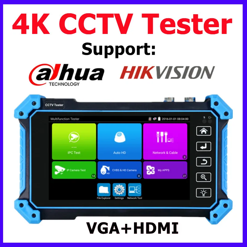 

4K Camera Tester AHD CVI TV SDI Camera 4K IP Camera Tester IPC-5200C Plus PTZ VGA HDMI Input Cable Tester CCTV IPC Tester