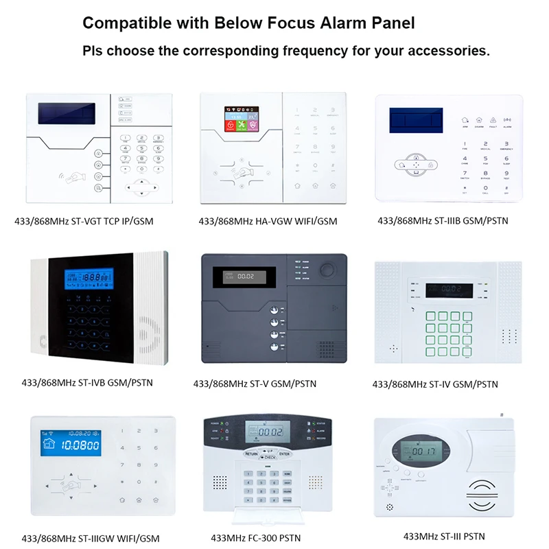 Wireless Rolling Shutter Door Sensor Magnetic Contact Garage Detector 433MHz 868MHz for Focus Alarm ST-IIIB, HA-VGW ,ST-VGT