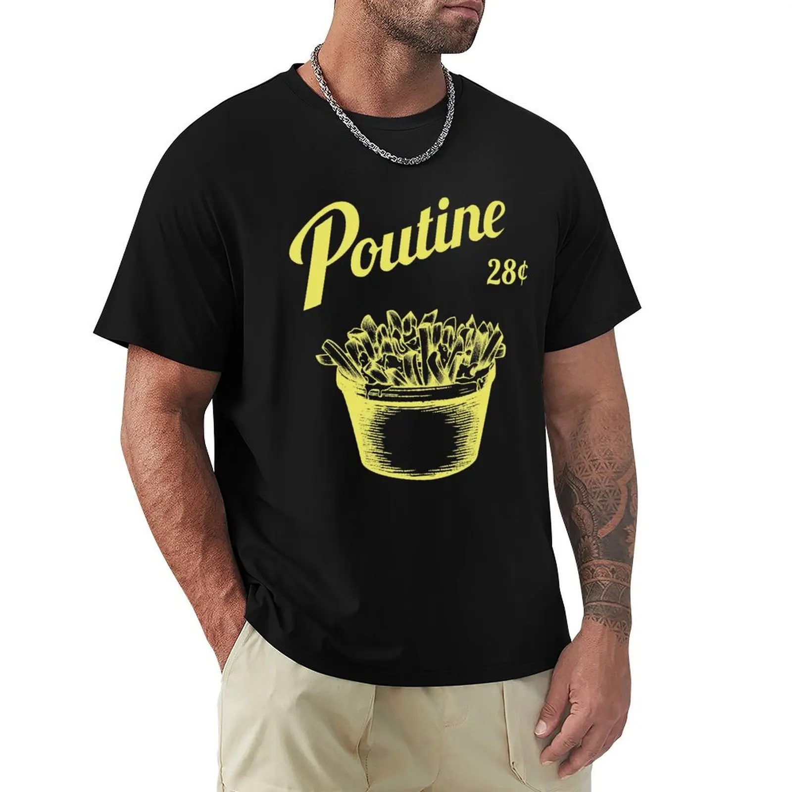 Poutine T-Shirt Work Wear Simple Tee Shirt
