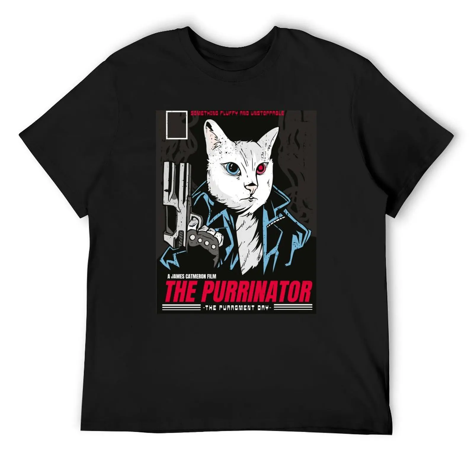 

The Purrinator Cat Parody T-Shirt vintage clothes basketball graphic tees Blouse t shirts for men