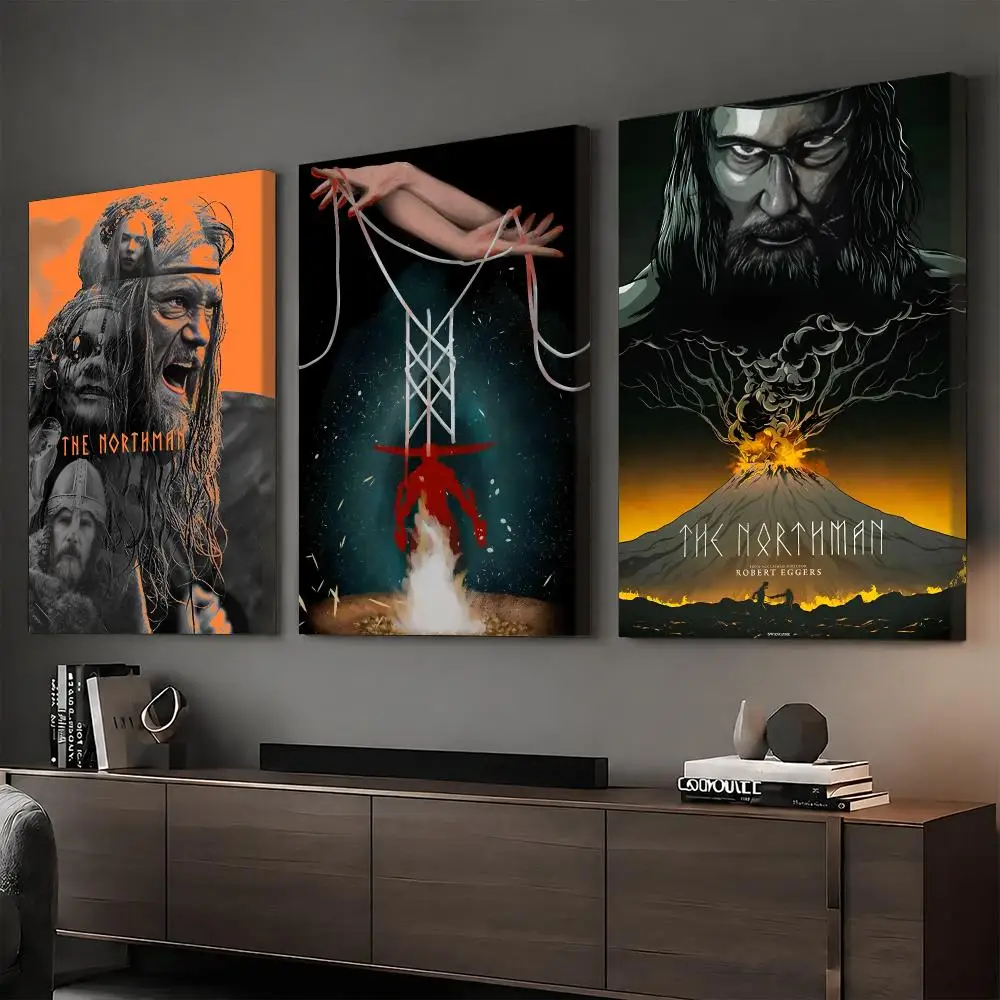 Epic Movie T-The Northman Framed Wall Painting Vintage Framed Wall Art Poster Canvas Elegant Home Decor Painting