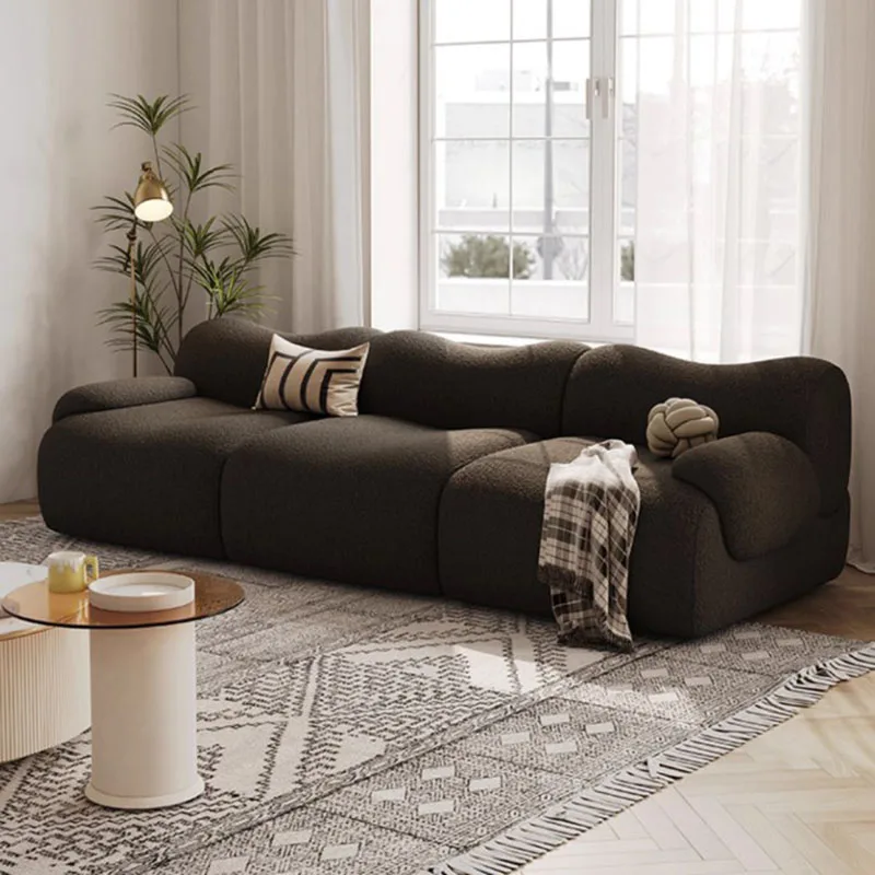 Mieszkanie Sofa modułowa Włoski projektant Tylna czarna sofa Leniwa europa Sillon Relax Rozkładane meble do salonu Para Salon