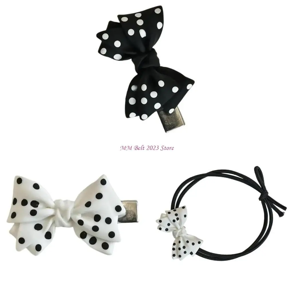 

49ME заколка для волос с бантиком в горошек, заколка для волос с милой стороной, банты для волос, женские заколки для волос, для