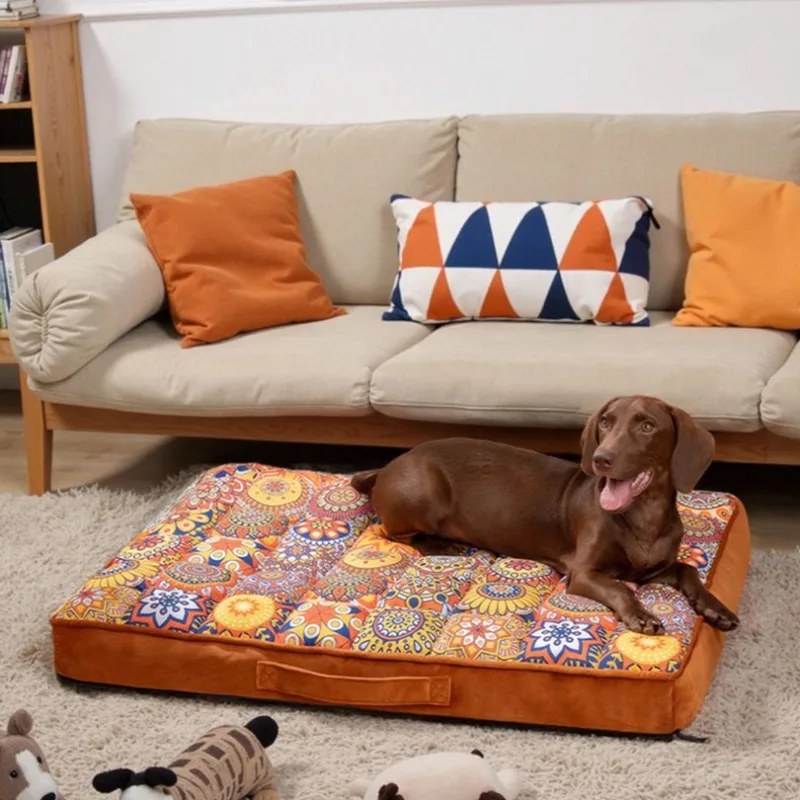  pet bed Customized Rectangular Pet Mattress Waterproof Dog Bed Dog Pads of Different Sizes Detachable and Washable Cover Sofa B