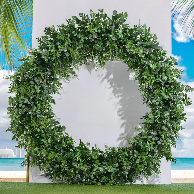 

2M Forest Lawn Wedding Proposal Decoration Artificial Green Plants Round Arches Decoration Flower Arrangement Arches Flower Rows