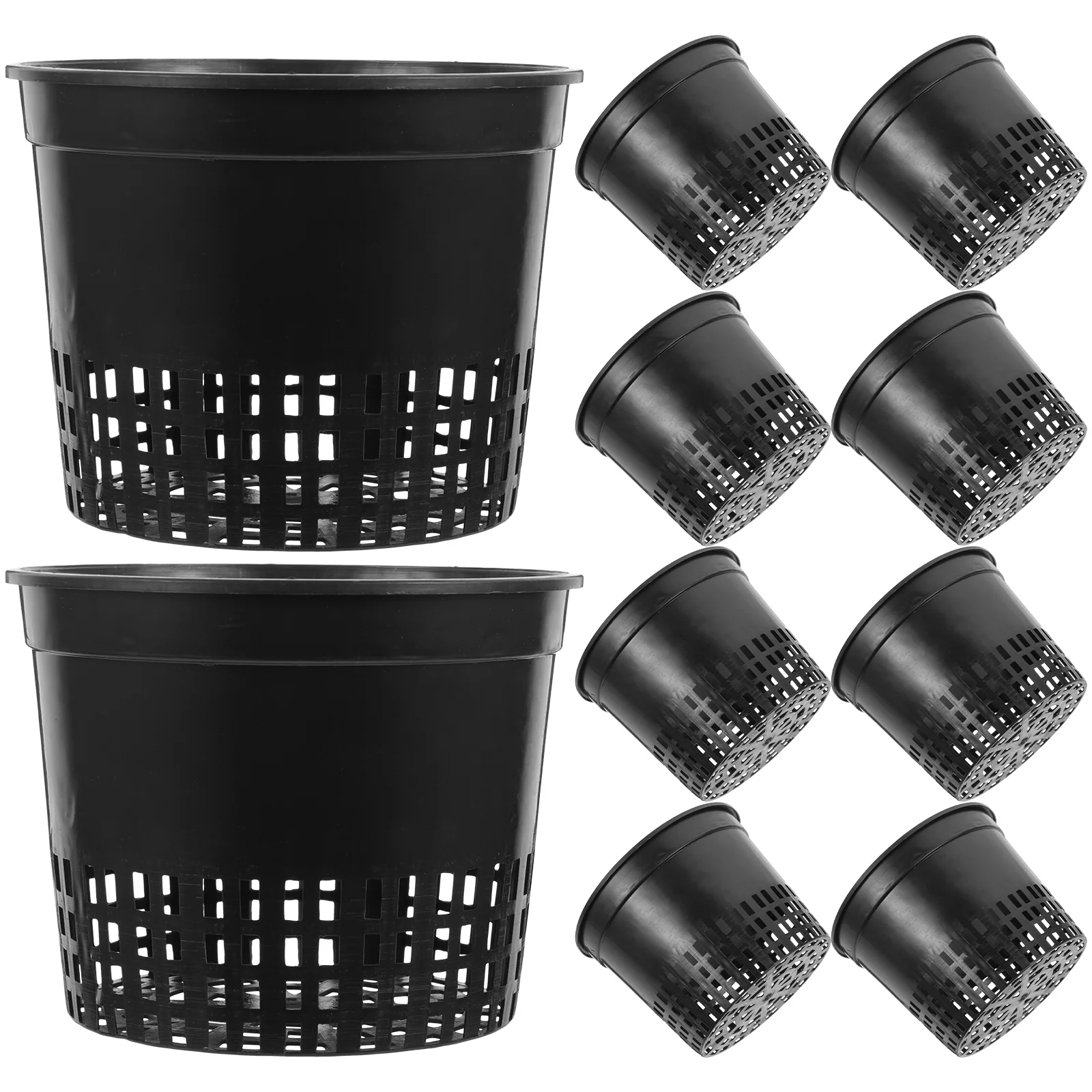 

10PCS Hydroponics Plastic Growing Cups Soilless Culture Basket Plastic Planting Baskets Water Grass Planting Pot for Store Home